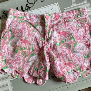 Floral Pink and Green Women Shorts